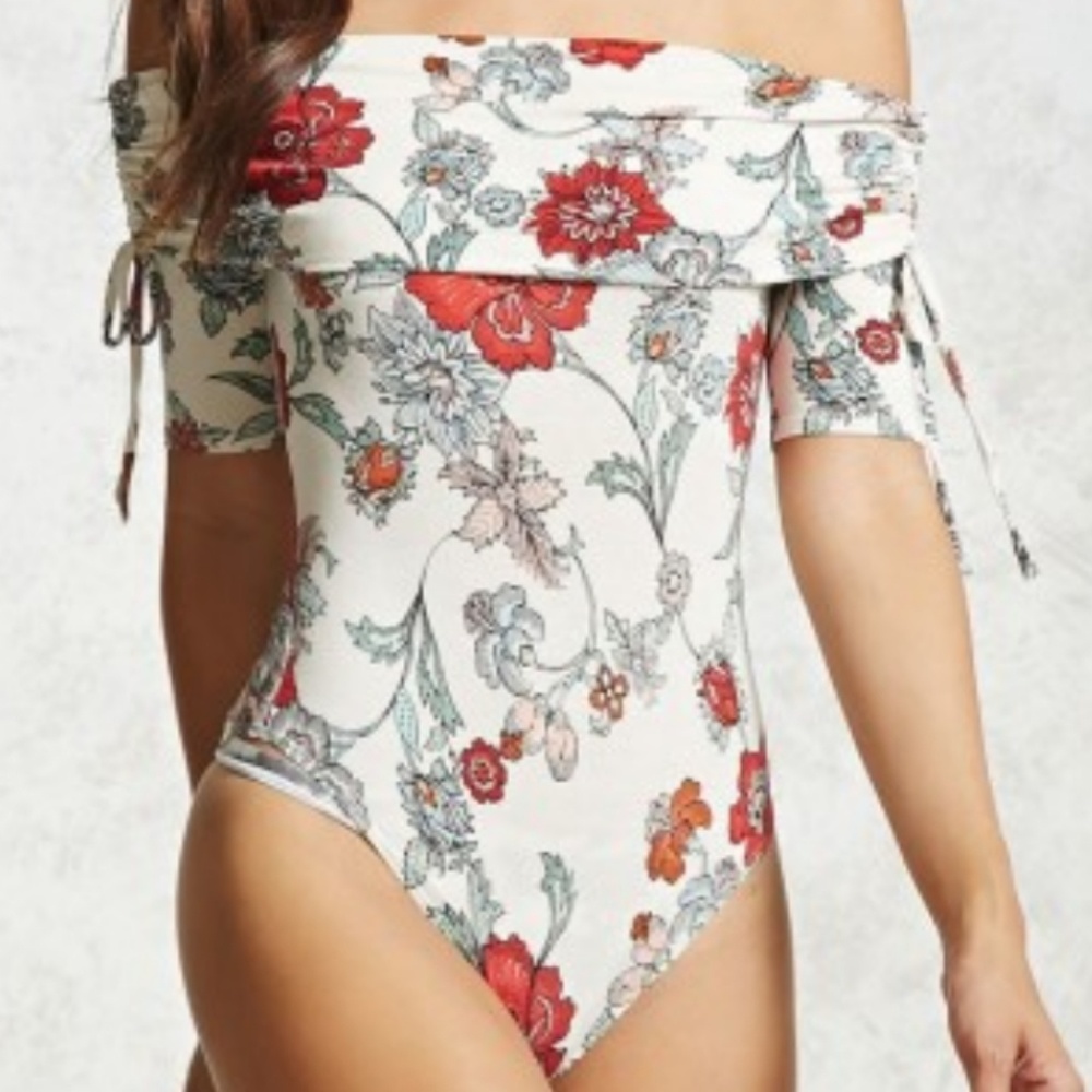 Forever 21 floral bodysuit